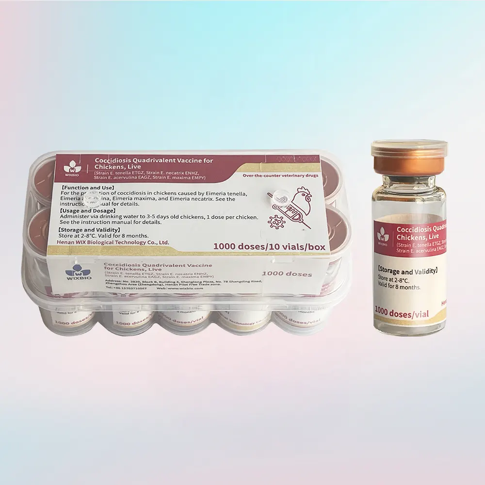 coccidiosis quadrivalent vaccine for chickens, live
