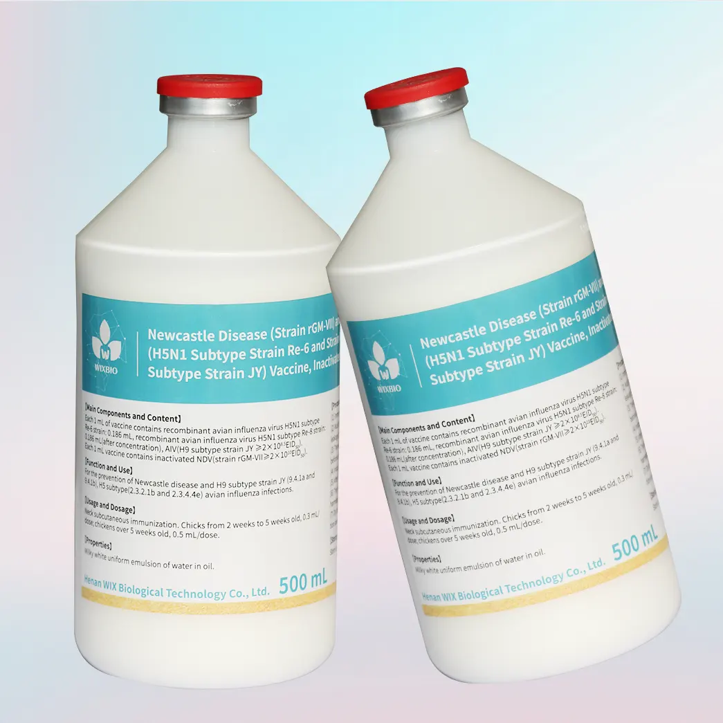 nd + ai (h5h9) combination vaccine for chickens